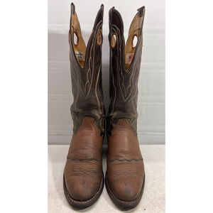 VINTAGE HONCHO WESTERN BOOTS WOMEN'S 6.5 C BROWN LEATHER COWGIRL BOOTS USA